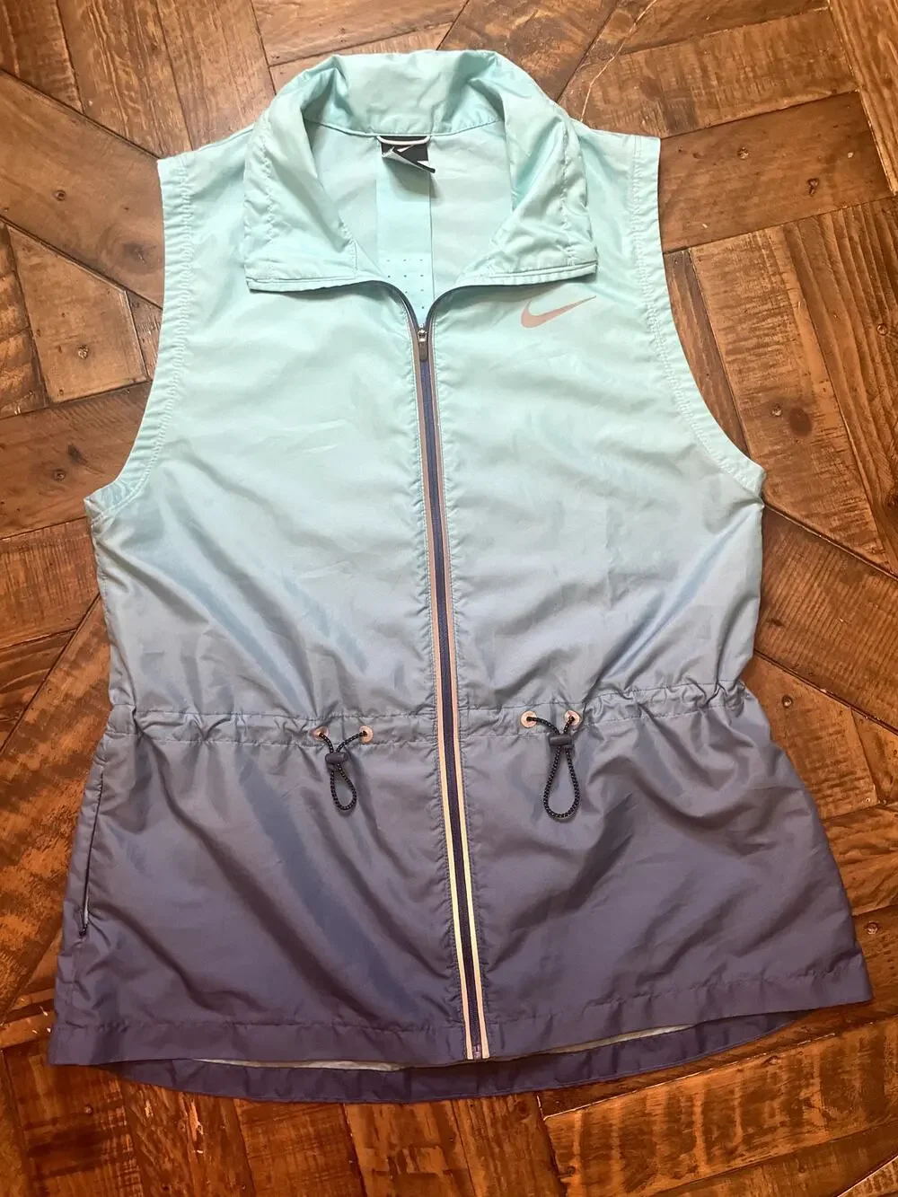 Nike Golf Aeroshield Hyperadapt Vest Medium Full Zip Cinch Ombre Blue 646631-447